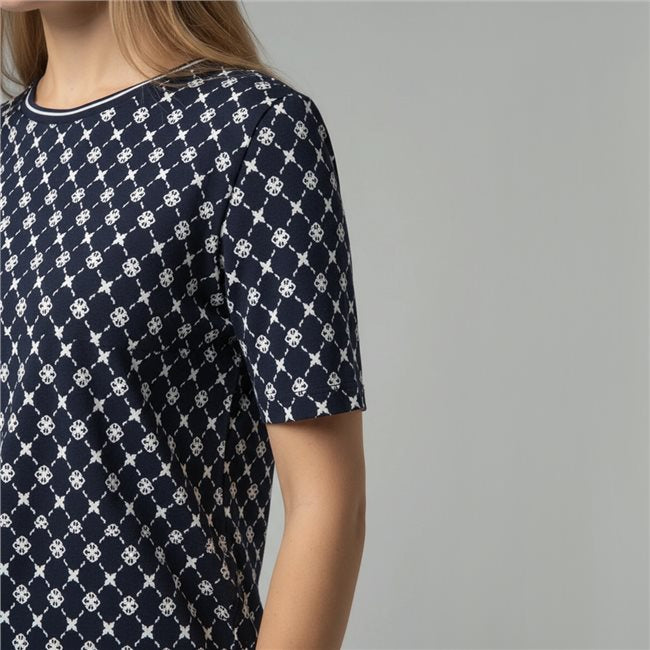 Betty Barclay Round Neck Geo Print Tee