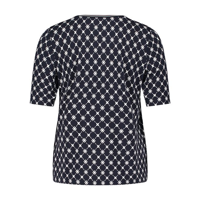 Betty Barclay Round Neck Geo Print Tee