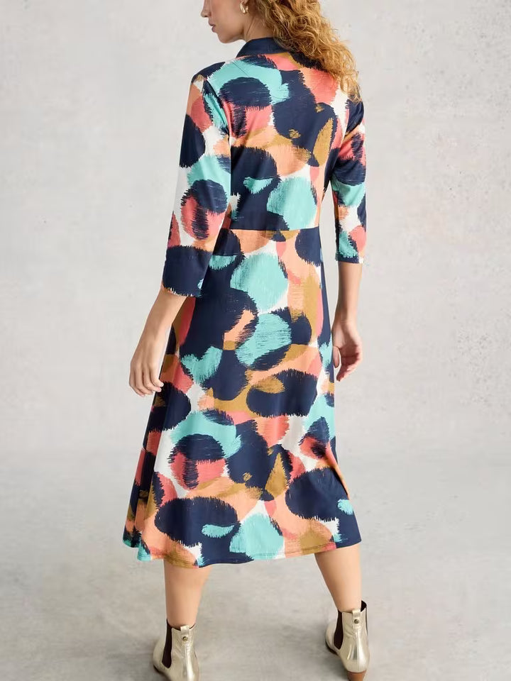 White Stuff Rua Jersey Collared Shirt Dress