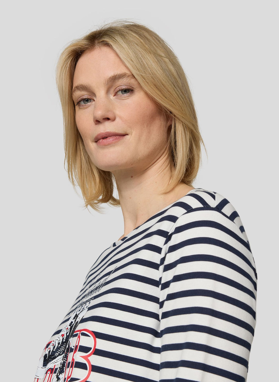 Rabe Striped Shirt with Sneaker Motiv