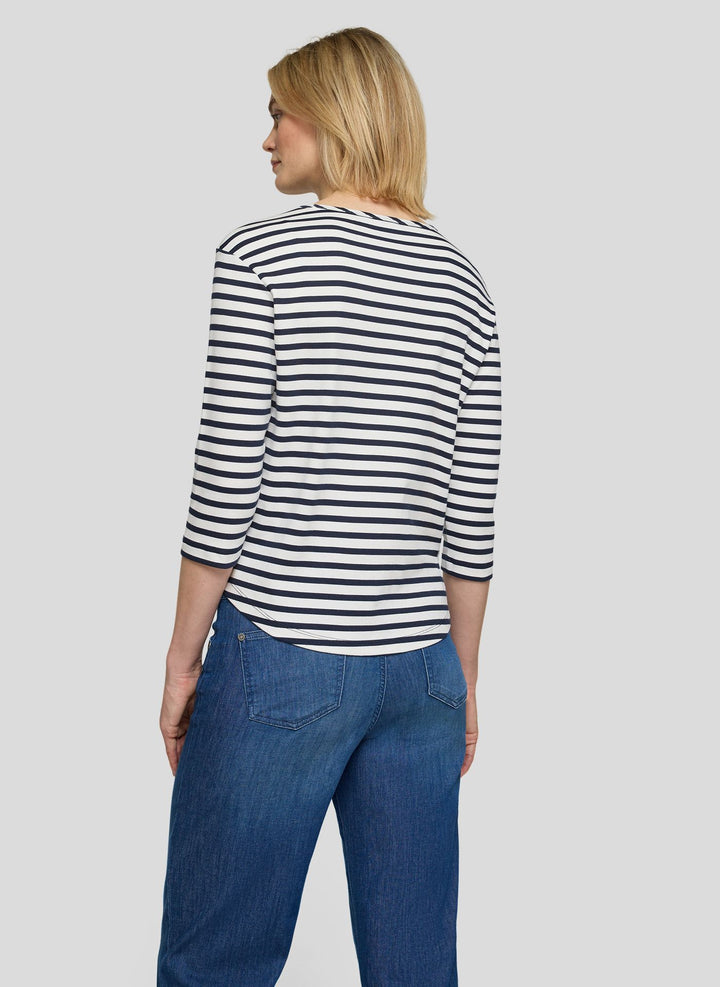 Rabe Striped Shirt with Sneaker Motiv