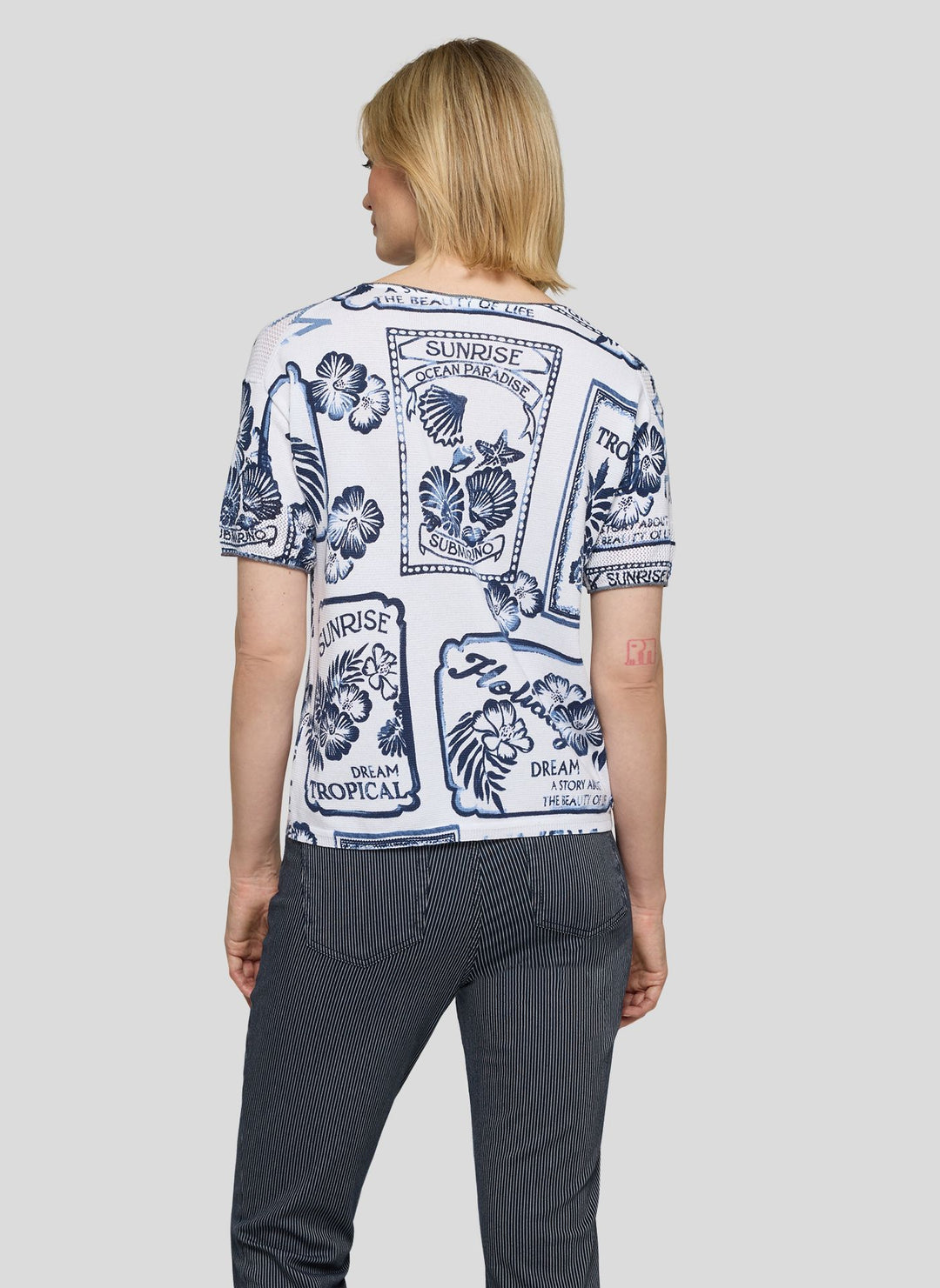 Rabe Knit Top with Summer all over print