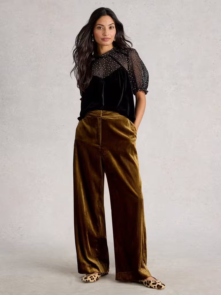 White Stuff Lexi Velvet Top