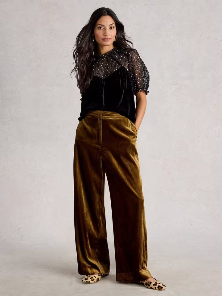 White Stuff Lexi Velvet Top