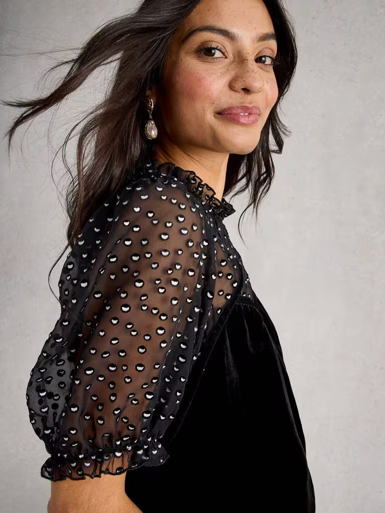 White Stuff Lexi Velvet Top