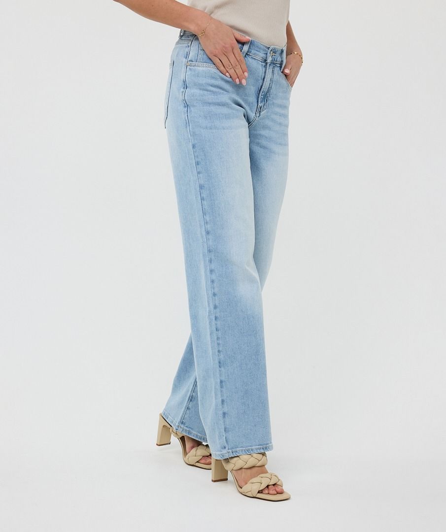 Esqualo Trousers Wide Ladies Jeans Stretch