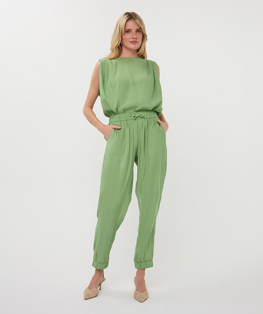 Esqualo Trousers crinkle Modal