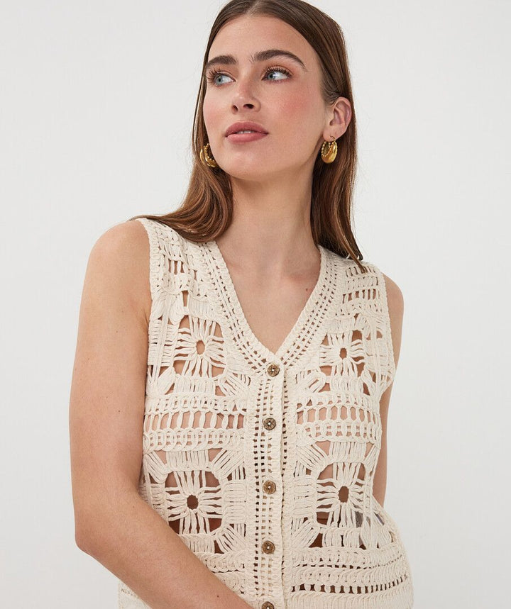 Esqualo Gilet Crochet